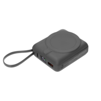 Внешний аккумулятор с подсветкой Ritter PD 10000mAh с функцией беспроводной зарядки 15W, серый