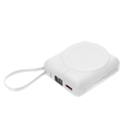 Внешний аккумулятор с подсветкой Ritter PD 10000mAh с функцией беспроводной зарядки 15W, белый