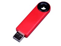 USB-флешка промо на 8 Гб прямоугольной формы, выдвижной механизм, черный