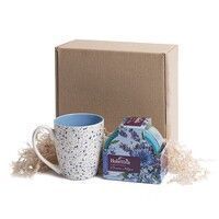 Набор подарочный BREEZE: кружка, чай, стружка, коробка, голубой, голубой