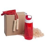 Набор подарочный INMODE: бутылка для воды, скакалка, стружка, коробка, красный, красный