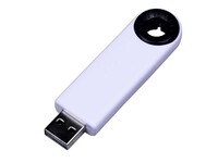 USB-флешка промо на 4 Гб прямоугольной формы, выдвижной механизм, черный