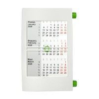 Календарь настольный на 2 года, зеленый, белый