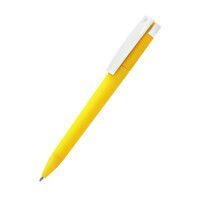 Ручка пластиковая T-pen софт-тач, желтая