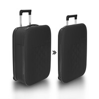 Чемодан складной Rollink Vega II 55x40x20 см, 2 колеса, черный