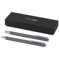 Подарочный комплект из шариковой ручки и ручки-роллера Lucetto из переработанного алюминия