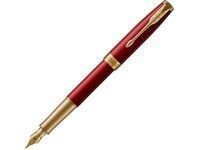 Перьевая ручка Parker Sonnet , Lacquer Intense Red GT, перо: F, цвет чернил: black, в подарочной упаковке