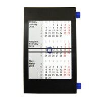 Календарь настольный на 2 года , синий, черный