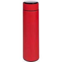 Смарт-бутылка с заменяемой батарейкой Long Therm Soft Touch, красная