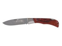 Нож складной Stinger, 104 мм, (серебристый), материал рукояти: сталь/дерево (серебристо-коричневый)