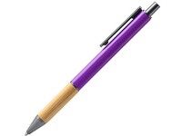 Ручка шариковая PENTA металлическая с бамбуковой вставкой, фиолетовый
