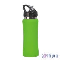 Бутылка для воды "Индиана", покрытие soft touch, 0,6 л., зеленое яблоко