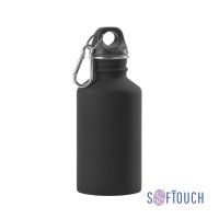 Бутылка для воды "Финиш", покрытие soft touch, 0,5 л., черный
