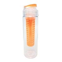 Бутылка для воды "Fruits" 700 мл с емкостью для фруктов, оранжевый
