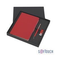 Подарочный набор "Бари", покрытие soft touch, красный