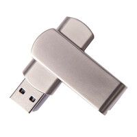 USB flash-карта SWING METAL (16Гб), серебристая, 5,3х1,7х0,9 см, металл, серебристый