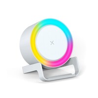 Беспроводная Bluetooth колонка U-Tone RGB c функцией беспроводной зарядки 15W, белый