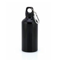 Бутылка для воды с карабином MENTO, 400мл, черный