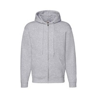 Толстовка с начесом PREMIUM HOODED SWEAT JACKET 280, серый меланж