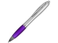 Ручка шариковая Nash, пурпурный/серебристый, черные чернила