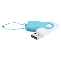 Флешка Designer To Go 2.0 USB 16Gb, белый/бирюзовый