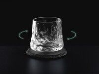 Вращающийся бокал для виски на сланцевом костере Bromo