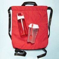 Набор подарочный FITKIT: бутылка для воды, контейнер для еды, рюкзак, красный, красный