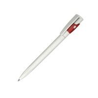 Ручка шариковая KIKI EcoLine SAFE TOUCH, пластик, белый, красный