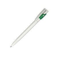 Ручка шариковая KIKI EcoLine SAFE TOUCH, пластик, белый, зеленый