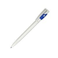 Ручка шариковая KIKI EcoLine SAFE TOUCH, пластик, белый, синий