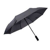 Зонт складной PRESTON с ручкой-фонариком, полуавтомат, темно-серый