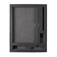 Коробка "Tower", сливбокс, размер 20*29*4.5 см, картон черный,300 гр. ложемент изолон, черный