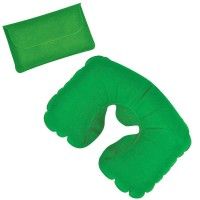 Подушка надувная дорожная в футляре, зеленый