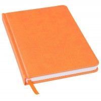 Ежедневник недатированный Bliss, А5,  оранжевый, белый блок, без обреза, оранжевый