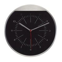 Wall clock ROUNDABOUT, black, silver