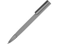 Ручка металлическая шариковая Insomnia софт-тач с зеркальным слоем, серая с серым