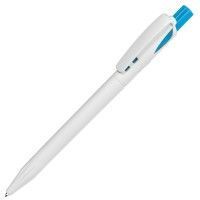 Ручка шариковая TWIN WHITE, белый, голубой