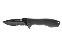 Нож складной Stinger, 80 мм, (чёрный), материал рукояти: сталь/дерево пакка (чёрный)