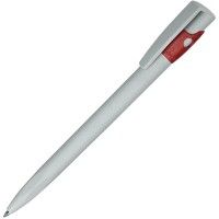 Ручка шариковая из экопластика KIKI ECOLINE, серый, красный
