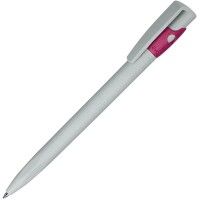 Ручка шариковая из экопластика KIKI ECOLINE, серый, розовый