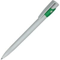 Ручка шариковая из экопластика KIKI ECOLINE, серый, зеленый