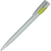 Ручка шариковая из экопластика KIKI ECOLINE, серый, светло-зеленый