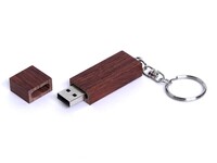 USB-флешка на 16 Гб прямоугольная форма, колпачек с магнитом, коричневый