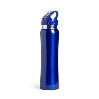 Бутылка для воды SMALY с трубочкой, нержавеющая сталь, синий