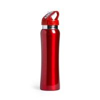 Бутылка для воды SMALY с трубочкой, нержавеющая сталь, красный