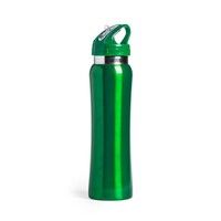 Бутылка для воды SMALY с трубочкой, нержавеющая сталь, зеленый