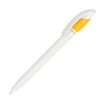Ручка шариковая из биоразлагаемого пластика GOLF GREEN, белый, желтый