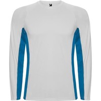 Спортивная футболка SHANGHAI L/S мужская, БЕЛЫЙ/КОРОЛЕВСКИЙ СИНИЙ XL