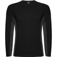 Спортивная футболка SHANGHAI L/S мужская, ЧЕРНЫЙ/ТЕМНЫЙ ГРАФИТ XL