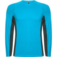 Спортивная футболка SHANGHAI L/S мужская, БИРЮЗОВЫЙ/ТЕМНЫЙ ГРАФИТ XL